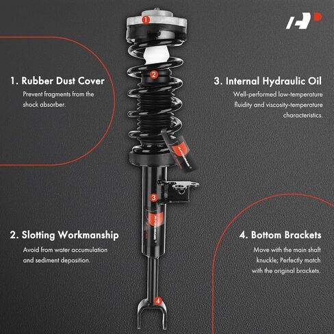 A-Premium Front Complete Strut & Coil Spring Assembly متوافق مع BMW 528i ، 535i ، 2011-2016 ، مجموعة 2-PC in Saudi Arabia