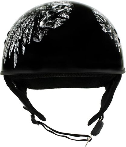 Hot Leathers Advanced Motorcycle DOT Skull Cap Classic Half Helmets Biker HLD HLT in Saudi Arabia