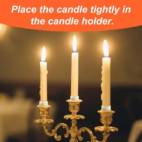 16pcs Rubber Candle Holder Rings, 7/8" OD 3/4" ID 3/8" H Taper Candle Sticks Grippers Washers for Fixing Upright Cone-Shaped Wax Halloween Wedding Communion in Saudi Arabia