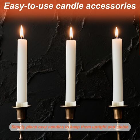 16pcs Rubber Candle Holder Rings, 7/8" OD 3/4" ID 3/8" H Taper Candle Sticks Grippers Washers for Fixing Upright Cone-Shaped Wax Halloween Wedding Communion in Saudi Arabia