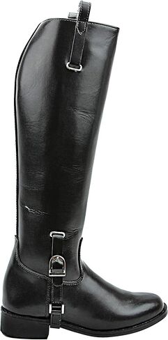 Mens Man Dignity Dress Dressage Horse Riding Boots Stylish Fashion Equestrian Pull On Black in Saudi Arabia