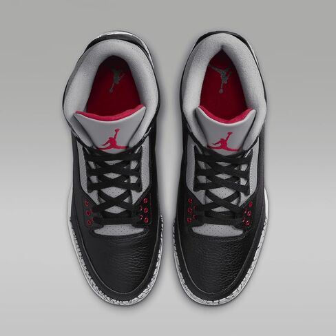 Jordan 3 Mid TD Men's Football Cleats (FZ8626-001 ، Black/Cement Gray/White/Fire) الحجم 10 in Saudi Arabia