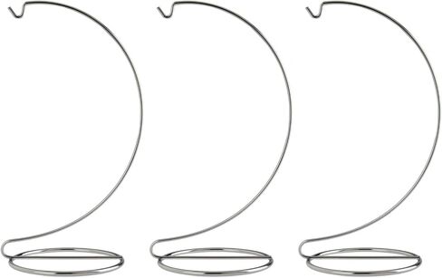 Creative Hobbies® 10 Inch Tall Gold Wire Ornament Display Hanger Stands for Displaying Ball Ornaments, Awards, Eggs Etc.- Pack of 3 Stands in Saudi Arabia