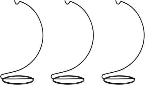 Creative Hobbies® 10 Inch Tall Gold Wire Ornament Display Hanger Stands for Displaying Ball Ornaments, Awards, Eggs Etc.- Pack of 3 Stands in Kuwait