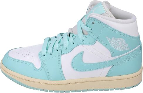 Jordan Women's 1 Mid Sail/Diffused Blue-Blue Grey (BQ6472 140) - 8 in Saudi Arabia