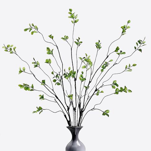 4pcs فروع ficus الاصطناعية فو ، ينبع الأوكالبتوس ، 47.2 بوصة من الخضرة المزيفة ينبع النباتات الاصطناعية لزخارف حشو المزهرية ، وفروع أوراق وهمية ديكور القطع المركزية (4pcs) in Kuwait
