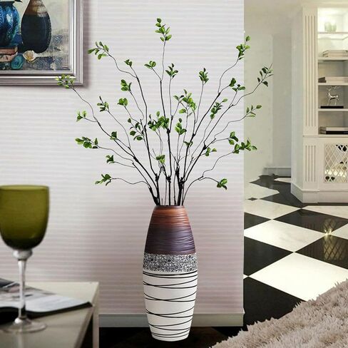 4pcs فروع ficus الاصطناعية فو ، ينبع الأوكالبتوس ، 47.2 بوصة من الخضرة المزيفة ينبع النباتات الاصطناعية لزخارف حشو المزهرية ، وفروع أوراق وهمية ديكور القطع المركزية (4pcs) in Kuwait