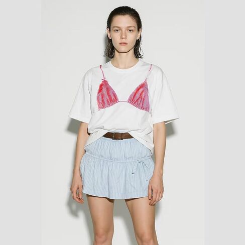 Monkay Women's Oversized Graphic Tee Bikini Print Y2K Streetwear Funny Short Sleeve Casual Loose Fit Trendy T-Shirt in Saudi Arabia