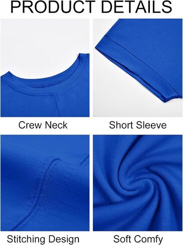 Imily Bela Womens Short Sleeve T Shirts Summer Crew Neck Dressy Casual Tops Basic Trendy Tees in Saudi Arabia