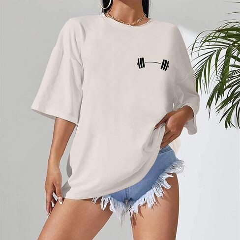 Funny Workout Gym Shirts Women Oversized Weightlifting Graphic Tshirt Everything Hurts and I'm Hungry Tee Tops in Saudi Arabia