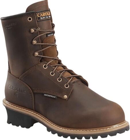 Carolina Elm 8 "Internal Metguard معزول مقاوم للماء أحذية عمل للأصابع الفولاذية للرجال - 600 جرام ، مع خارجي مقاوم للزيت والانزلاق ، مصنفة EH in Kuwait