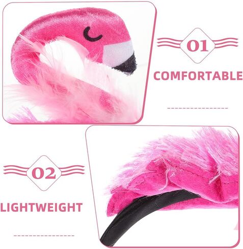 DeChous 5pcs عصابات رأس Flamingo الوردي: هاواي فلامنغو قبعة رئيس الرأس الحزب الاستوائي ملحق الشعر للنساء البالغين الأطفال هاواي كرنفال الأزياء in Kuwait