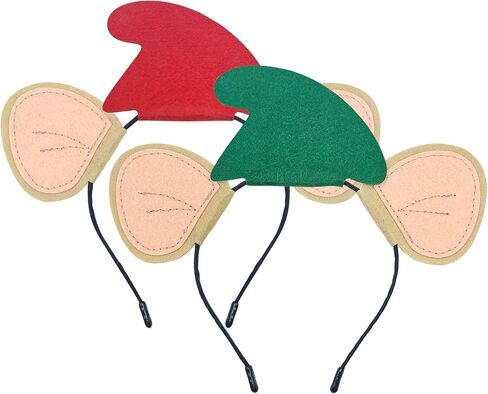 Red Hat Mouse Ears Headband Halloween Mice Headwear Accessories for Women in Saudi Arabia