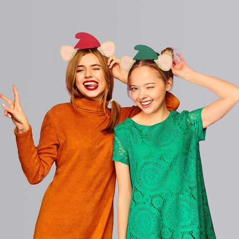 Red Hat Mouse Ears Headband Halloween Mice Headwear Accessories for Women in Saudi Arabia