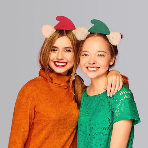Red Hat Mouse Ears Headband Halloween Mice Headwear Accessories for Women in Saudi Arabia