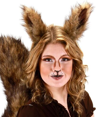elope Deluxe Squirrel Ears Headband Costume Accessory for Adults and Kids Standard - Brown in Saudi Arabia