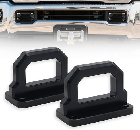 Front Tow Hooks, D-Ring Shackle Compatible with RAM 2500 3500 2WD & 4WD (2003 2004 2005 2006 2007 2008 2009 2010 201 2012 2013 2014 2015 2016 2017 2018)​ (Black) in Saudi Arabia