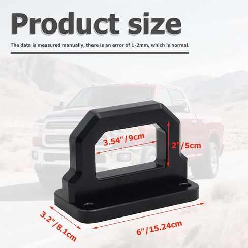 Front Tow Hooks, D-Ring Shackle Compatible with RAM 2500 3500 2WD & 4WD (2003 2004 2005 2006 2007 2008 2009 2010 201 2012 2013 2014 2015 2016 2017 2018)​ (Black) in Saudi Arabia