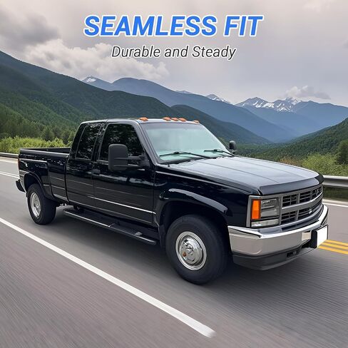 مرايا القطر متوافقة مع 2007-2014 Chevy Silverado/GMC Sierra 1500 2500 HD 3500 HD Black Manual Textable Convex Pair Set in Kuwait