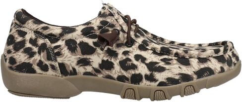 Roper Womens Chillin Leopard Moc Toe Slip على شقق غير رسمية - بيج in Saudi Arabia
