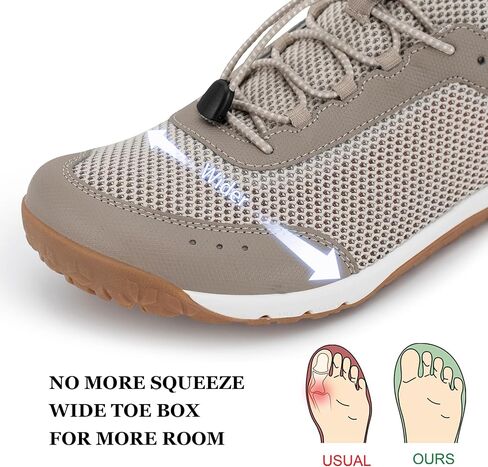 Pulltop Men's Parefoot Water Shoes | سريع الجفاف | Lightweigh Wide Zero Drop Self Confer Selects Seled Selebious Sneakers in Kuwait