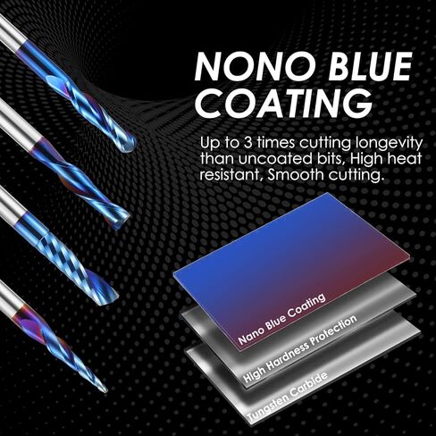 HQMaster CNC Router Bits 4pcs 1/4 Inch Shank Carving Bit Set for Wood Detail Profile V Groove Engraving Solid Carbide CNC Router Bit Collection in Kuwait