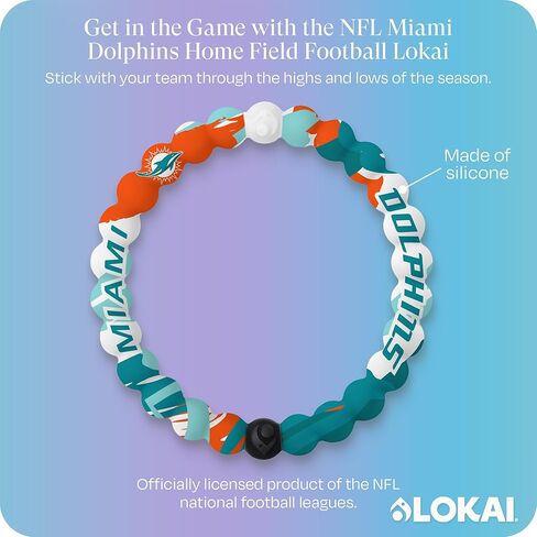 سوار Lokai من السيليكون المطرز للرجال والنساء، مجموعة كرة القدم NFL - Tennessee Titans، صغير - سوار أنيق من مجوهرات السيليكون ينزلق من أجل ملاءمة مريحة in Kuwait