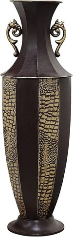 Hosley Decorative Embossed Metal Tall Floor Vase 26 Inch High. Ideal Gift for Weddings Party Spa Reiki Meditation Settings in Saudi Arabia