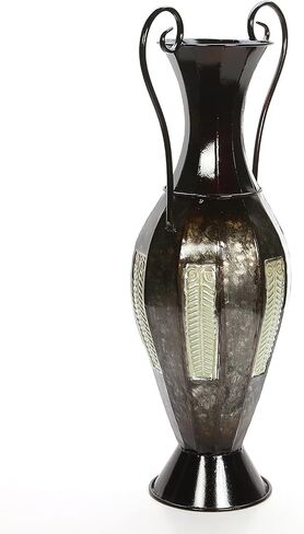 Hosley Decorative Embossed Metal Tall Floor Vase 26 Inch High. Ideal Gift for Weddings Party Spa Reiki Meditation Settings in Saudi Arabia