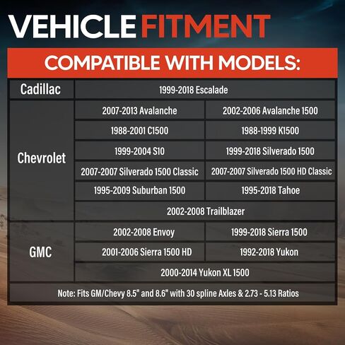 40048044 تفاضلي مفتوح الحامل محملة الحاملة ملائمة لـ GMC Chevy 8.5 "8.6" 30 Spline 10 Bolt Silverado Sierra Limited Slip مع تحمل ، استبدل OE 40048044 و 19244836 in Kuwait