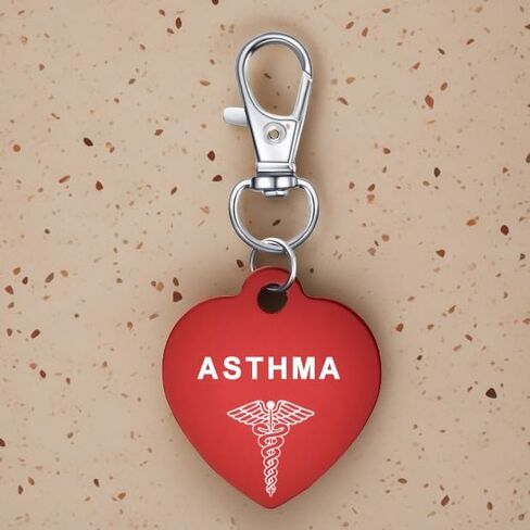 Medical Alert Tag Keychain for Woman With Free Emergency Medic ID Dog Tag Charm Keychain for Bags Cloth Accessories in Kuwait