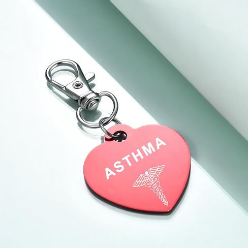 Medical Alert Tag Keychain for Woman With Free Emergency Medic ID Dog Tag Charm Keychain for Bags Cloth Accessories in Kuwait