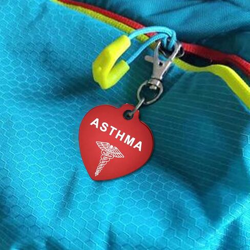 Medical Alert Tag Keychain for Woman With Free Emergency Medic ID Dog Tag Charm Keychain for Bags Cloth Accessories in Kuwait