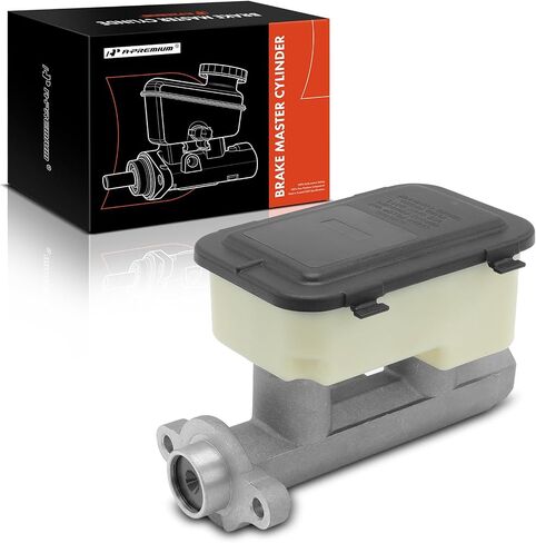A-Premium Brake Master Cylinder مع خزان وقبعة متوافقة مع Chevrolet و GMC المركبات- Express 2500 ، Express 3500 ، Savana 2500 ، Savana 3500 ، 1996-2002- استبدل# 18029954 ، 18060792 in Saudi Arabia