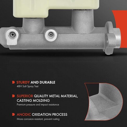 A-Premium Brake Master Cylinder مع خزان وقبعة متوافقة مع Chevrolet و GMC المركبات- Express 2500 ، Express 3500 ، Savana 2500 ، Savana 3500 ، 1996-2002- استبدل# 18029954 ، 18060792 in Saudi Arabia