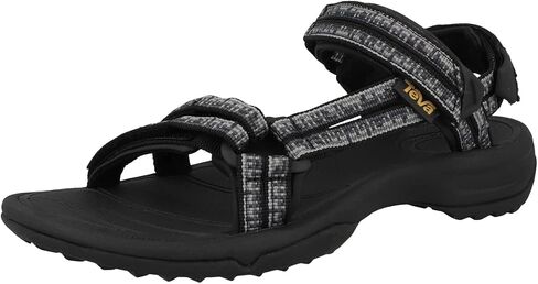 Teva Womens terra fi lite صندل المشي قابل للتعديل - أسود/رمادي - 6 لنا in Kuwait
