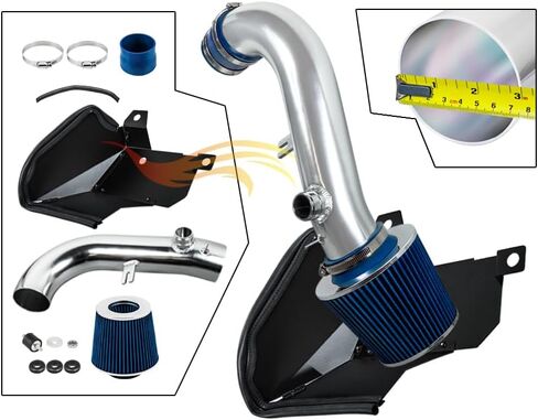 Cold Air Intake System with Heat Shield Kit + Filter Combo BLUE Compatible For 2015 2016 2017 2018 2019 2020 VW GOLF 1.8T / GTI 2.0L / JETTA GLI/AUDI A3 / AUDI A3 QUATTRO in Saudi Arabia