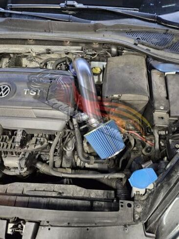 Cold Air Intake System with Heat Shield Kit + Filter Combo BLUE Compatible For 2015 2016 2017 2018 2019 2020 VW GOLF 1.8T / GTI 2.0L / JETTA GLI/AUDI A3 / AUDI A3 QUATTRO in Saudi Arabia