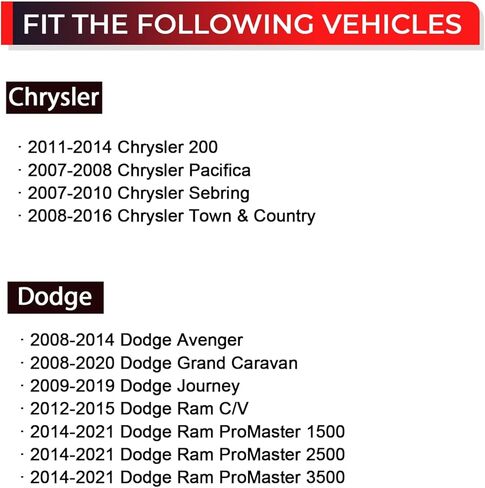 62TE Transmission Filter Kits with Pan Gasket kit Compatible with Dodge Avenger Grand Caravan Journey, Ram ProMaste, Chrysler 200 Sebring Town & Country Replaces 68018555AA FT1240 58128 in Kuwait