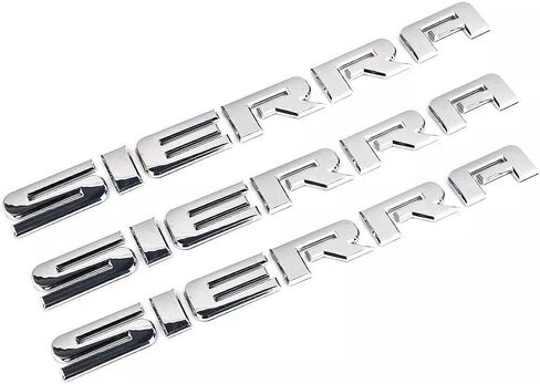 3PC Gloss Black Sierra Nameplates Letter Emblems Badges 2007 to 2019 Glossy for 2500Hd 3500Hd Sierra Emblem in Saudi Arabia