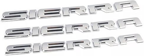 3PC Gloss Black Sierra Nameplates Letter Emblems Badges 2007 to 2019 Glossy for 2500Hd 3500Hd Sierra Emblem in Saudi Arabia