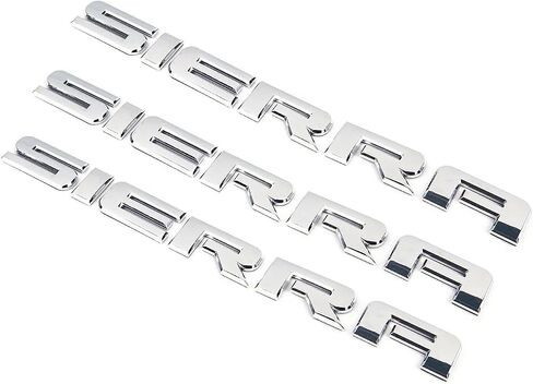 3PC Gloss Black Sierra Nameplates Letter Emblems Badges 2007 to 2019 Glossy for 2500Hd 3500Hd Sierra Emblem in Saudi Arabia
