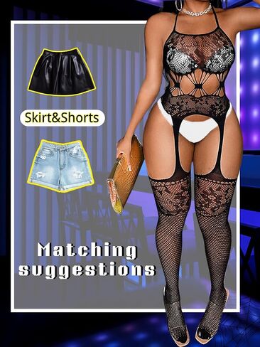 Cut Out Fishnet Bodysuit,Sheer Body Stockings For Women Sexy,One Piece Lingerie Boudoir Exotic Dancewear in Saudi Arabia