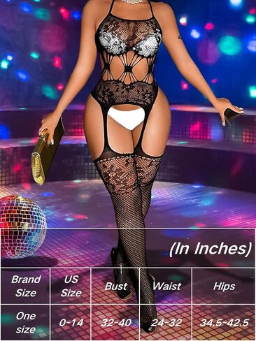 Cut Out Fishnet Bodysuit,Sheer Body Stockings For Women Sexy,One Piece Lingerie Boudoir Exotic Dancewear in Saudi Arabia