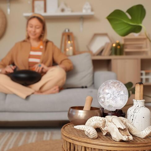 UXCELL 50MM/2 "كرة كريستال الكرة زجاجية صلبة مزخرفة الكرة الكريستالية زخرفة لفنغ شوي ثروة سرد نافورة الطاولة ، بحيرة الأزرق in Kuwait