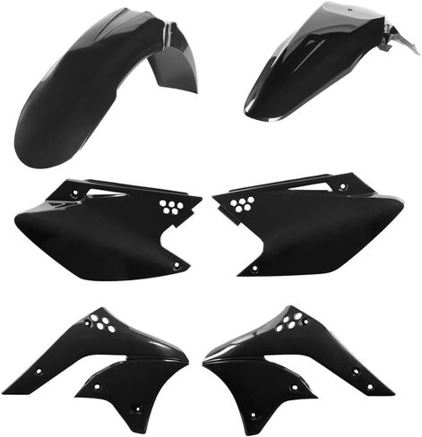 Acerbis Replica Plastic Kit Black for Kawasaki KX250F 2006-2008 in Saudi Arabia