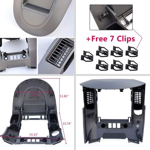 VRracing Instrument Panel Bezel Cover Lid Dash Audio A/C, Compatible with Nissan Titan SE XE/Armada SE 2004-2006, 682578S800, 68257-8S800 in Saudi Arabia