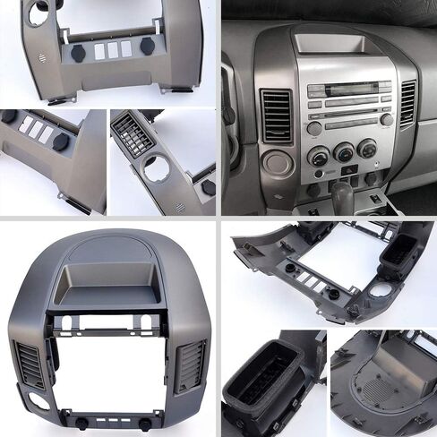 VRracing Instrument Panel Bezel Cover Lid Dash Audio A/C, Compatible with Nissan Titan SE XE/Armada SE 2004-2006, 682578S800, 68257-8S800 in Saudi Arabia