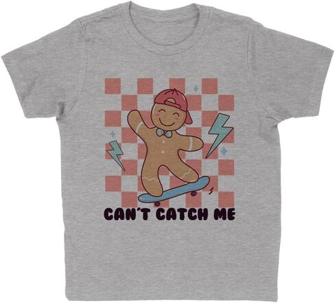 Can't Catch Me Gingerbread Man Kids T-Shirt Youth in Saudi Arabia