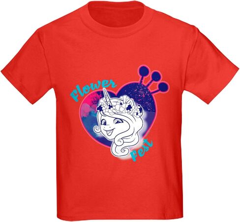 CafePress MLP Flower Fest T Shirt Kids Dark Cotton T-Shirt in Saudi Arabia